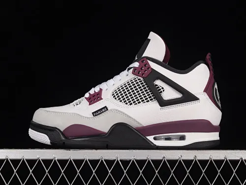All categories Air Jordan Jordan series basketball shoes Air Jordan 4 pure original version Air Jordan 4 Retro PSG AJ4 Joe 4 Paris full first layer white and purple Paris Saint-Germain famous CZ5624-100